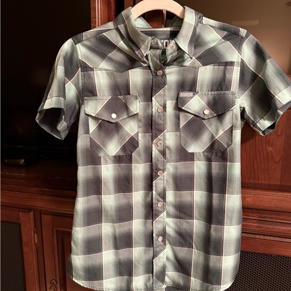 DIXXON Green Button Down Shirt Western Style